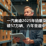 一汽奥迪2025年销量突破57万辆,六年重返中国燃油豪华车销冠(图2) 一汽奥迪2025年销量突破57万辆,六年重返中国燃油豪华车销冠(图2)