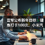 雷军公布新年目标：健身打卡100次、小米汽车交付55万辆（图3）
