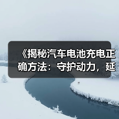 《揭秘汽车电池充电正确方法：守护动力，延