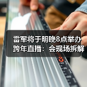 雷军将于明晚8点举办跨年直播：会现场拆解