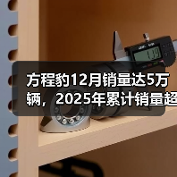 方程豹12月销量达5万辆，2025年累计销量超23万辆（图3）