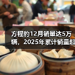 方程豹12月销量达5万辆，2025年累计