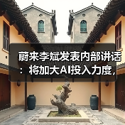 蔚来李斌发表内部讲话：将加大AI投入力度