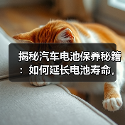 揭秘汽车电池保养秘籍:如何延长电池寿命,保障行车安全?(图2) 揭秘汽车电池保养秘籍:如何延长电池寿命,保障行车安全?(图2)