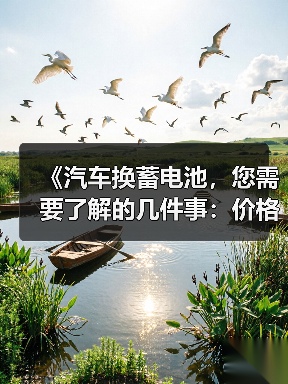 《汽车换蓄电池,您需要了解的几件事:价格与选择指南》(图4) 《汽车换蓄电池,您需要了解的几件事:价格与选择指南》(图4)