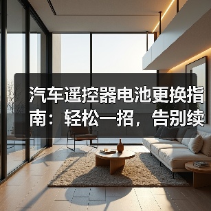 汽车遥控器电池更换指南：轻松一招，告别续航焦虑（图2）
