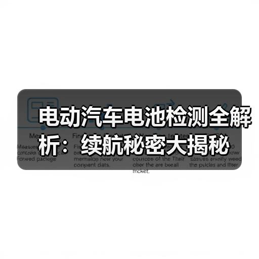 电动汽车电池检测全解析：续航秘密大揭秘