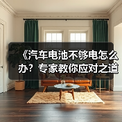 《汽车电池不够电怎么办?专家教你应对之道》(图4) 《汽车电池不够电怎么办?专家教你应对之道》(图4)