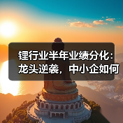 锂行业半年业绩分化:龙头逆袭,中小企如何破局?(图2) 锂行业半年业绩分化:龙头逆袭,中小企如何破局?(图2)