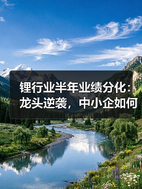 锂行业半年业绩分化:龙头逆袭,中小企如何破局?(图3) 锂行业半年业绩分化:龙头逆袭,中小企如何破局?(图3)