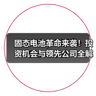 固态电池革命来袭!投资机会与领先公司全解析(图2) 固态电池革命来袭!投资机会与领先公司全解析(图2)