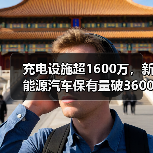 充电设施超1600万，新能源汽车保有量破3600万辆（图1）
