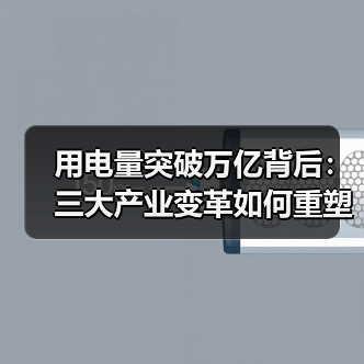 用电量突破万亿背后：三大产业变革如何重塑中国经济（图1）