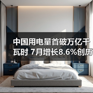 中国用电量首破万亿千瓦时 7月增长8.6%创历史新高（图2）