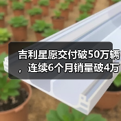 吉利星愿交付破50万辆，连续6个月销量破4万登顶冠军