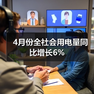 4月份全社会用电量同比增长6%(图2) 4月份全社会用电量同比增长6%(图2)