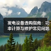 发电设备选购指南：功率计算与维护常见问题全解析（图3）