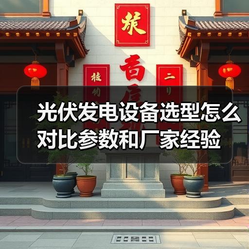光伏发电设备选型怎么对比参数和厂家经验