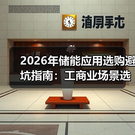 2026年储能应用选购避坑指南：工商业场景选型要点解析