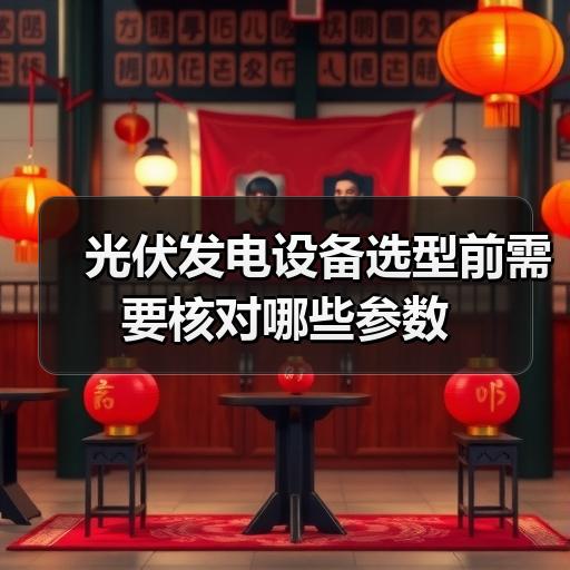 光伏发电设备选型前需要核对哪些参数